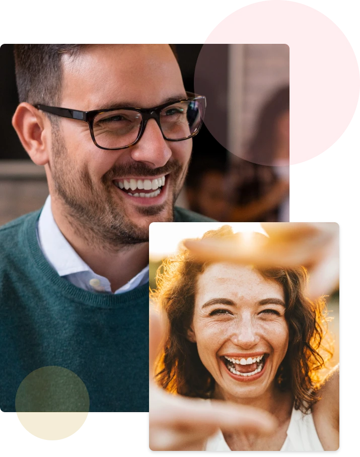 Two Happy People After Teeth Whitening