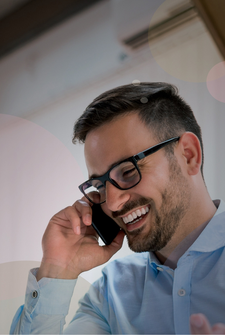 Smiling Man with Bright White Teeth